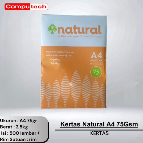 

Kertas HVS Natural A4 75Gsm