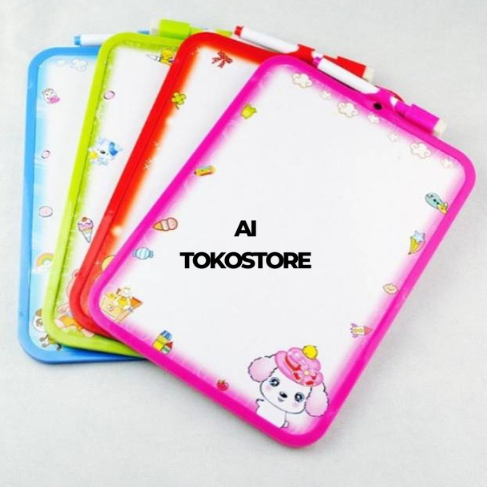 

Papan Tulis Mini White Board Alat Tulis Belajar Menulis Menggambar Anak Set Spidol Penghapus High Quality