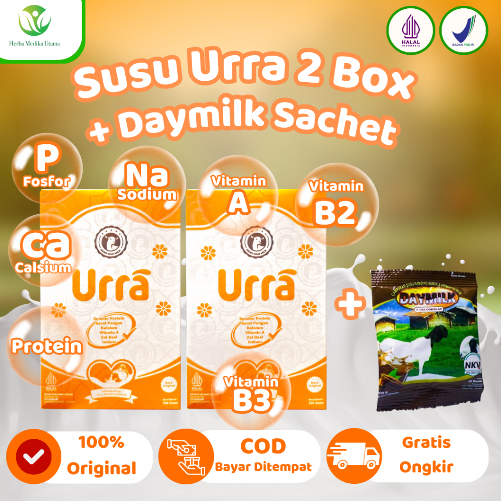 

Susu Urra- 2Box -Membantu Menambah Berat Badan Anak (Free Daymilk 1 Sachet)