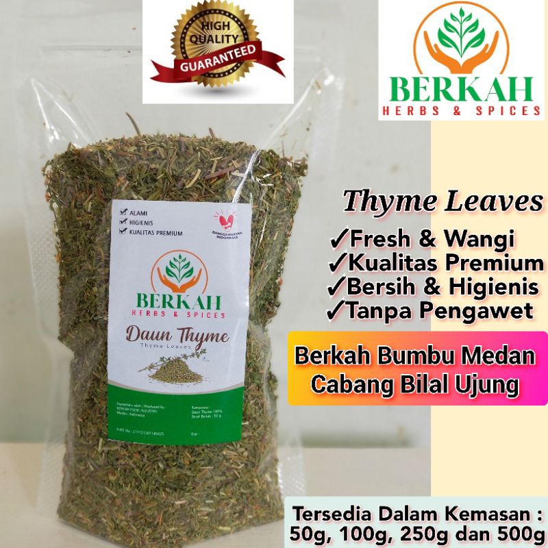 

Daun Thyme Timi Leaves Berkah 250g 500g Kualitas Premium Tanpa Pengawet Halal