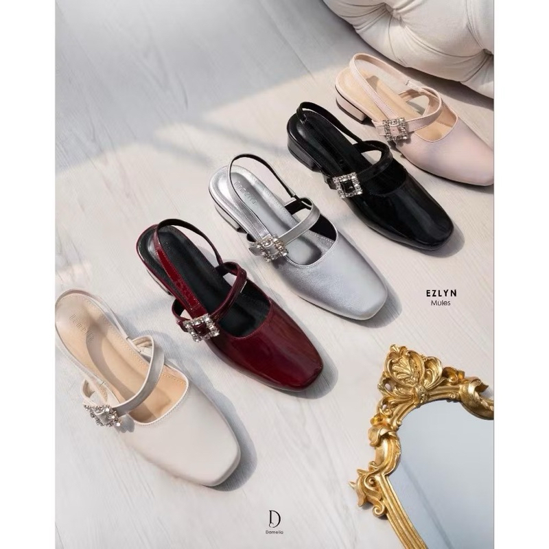 Damelia Melstore jkt Sandal wanita flatshoes Ezlyn Mules DAMELIA MELSTORE JKT