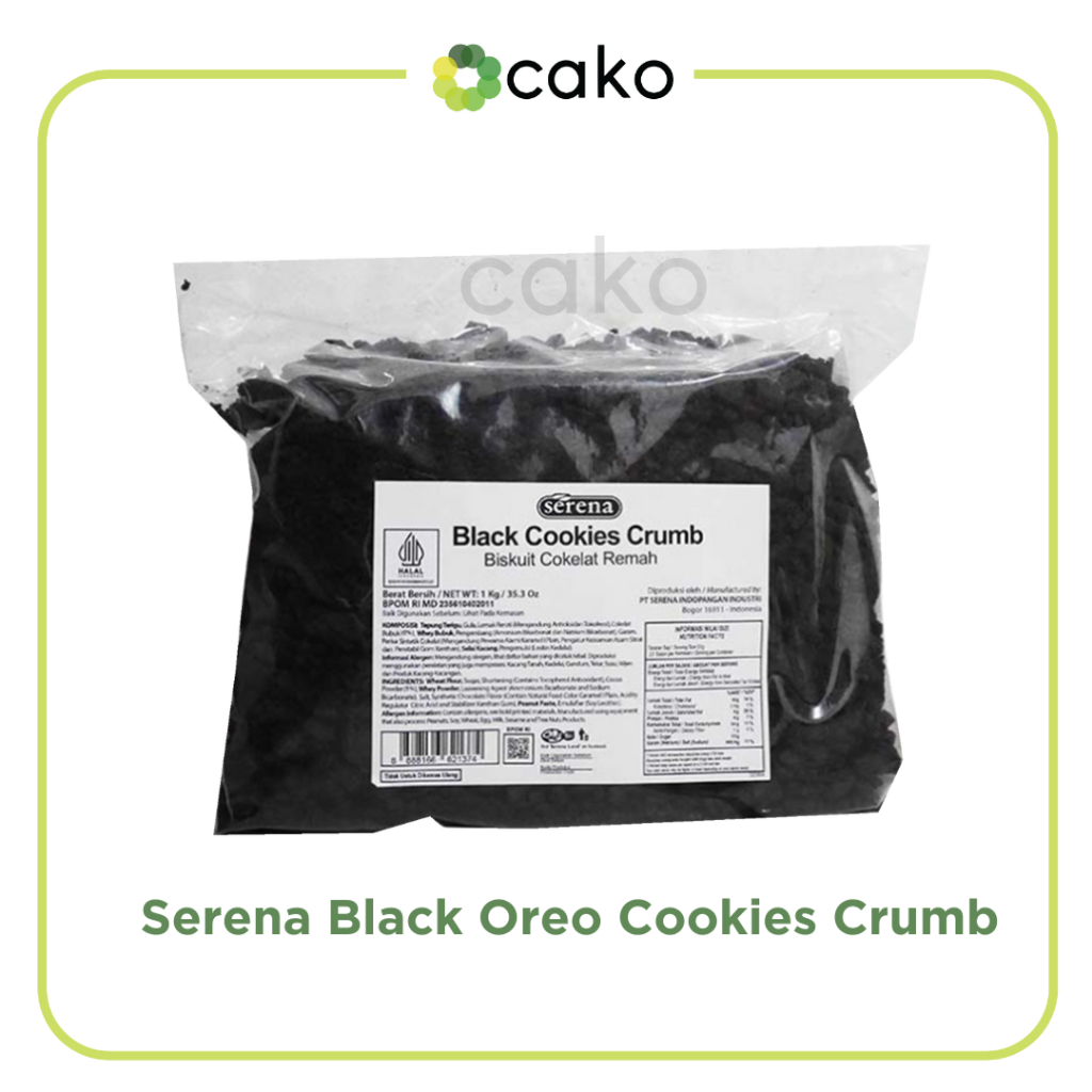 

(REPACK) Oreo Black Cookie Serena Crumb 250gr/Topping Biskuit Crumb