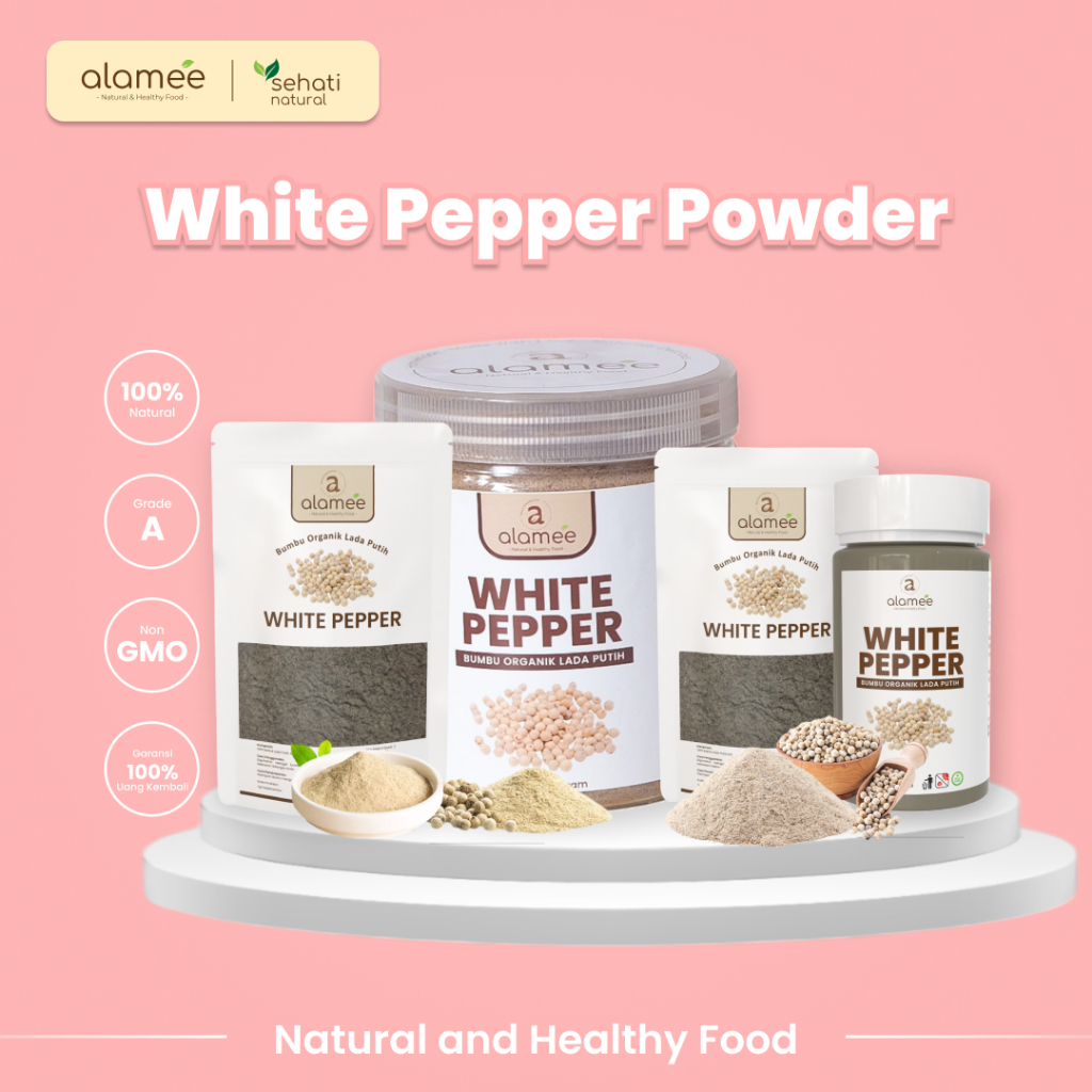 

White Pepper Powder Lada Putih Bubuk Marica Whitepepper Rimpang Rempah Murni Asli Tanpa Campuran