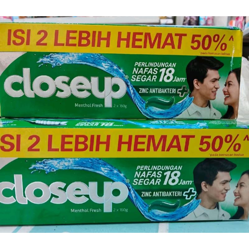Close up Pasta Gigi menthol Fresh 160gr isi 2
