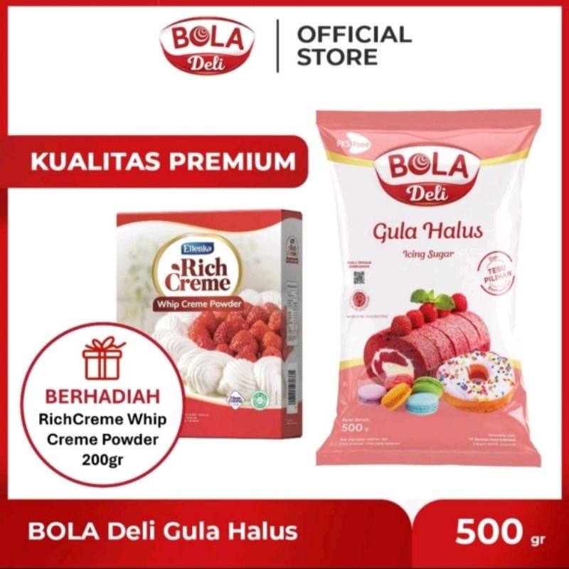 

bola deli gula halus dan maizena