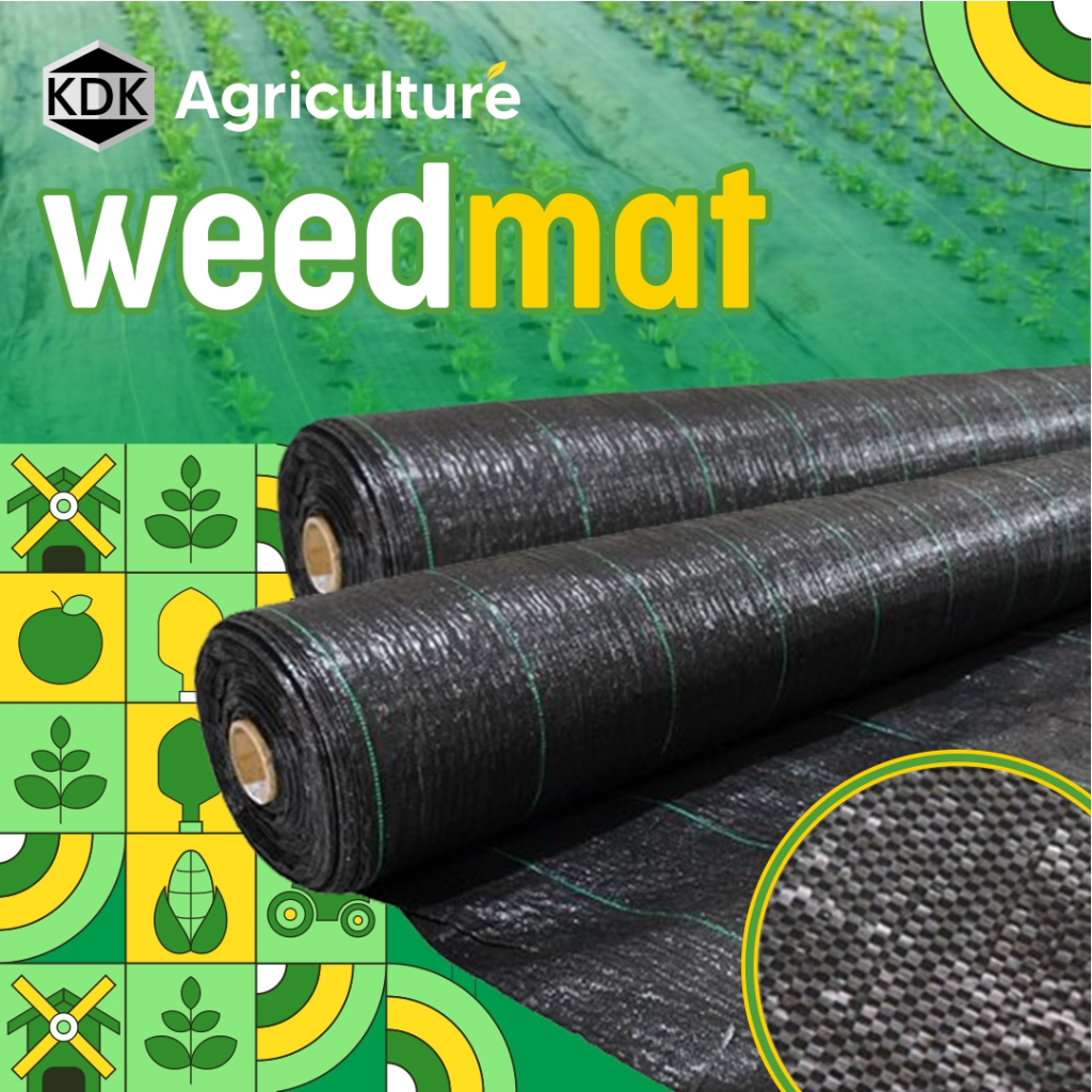 Weedmat Geotekstile Multiguna - Perawatan Tanaman Pertanian, Peredam Panas dll | 1 roll (100 meter)