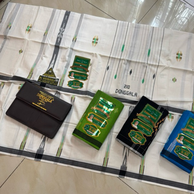 SARUNG DONGGALA A1 210 SUTRA MERCERIZED SONGKET JAHIT TENGAH