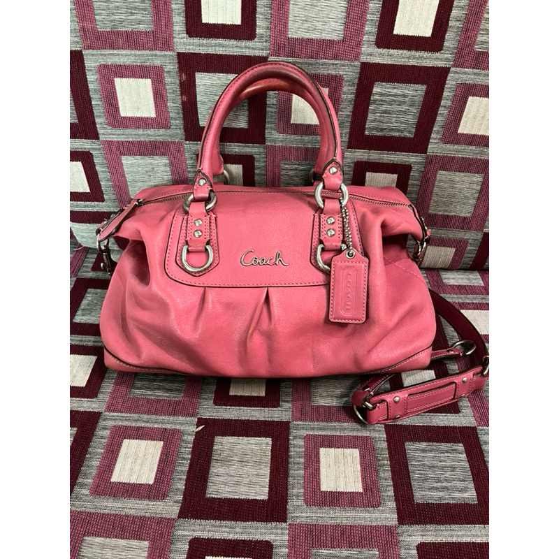 Preloved Coach Salmon Handbag Pink