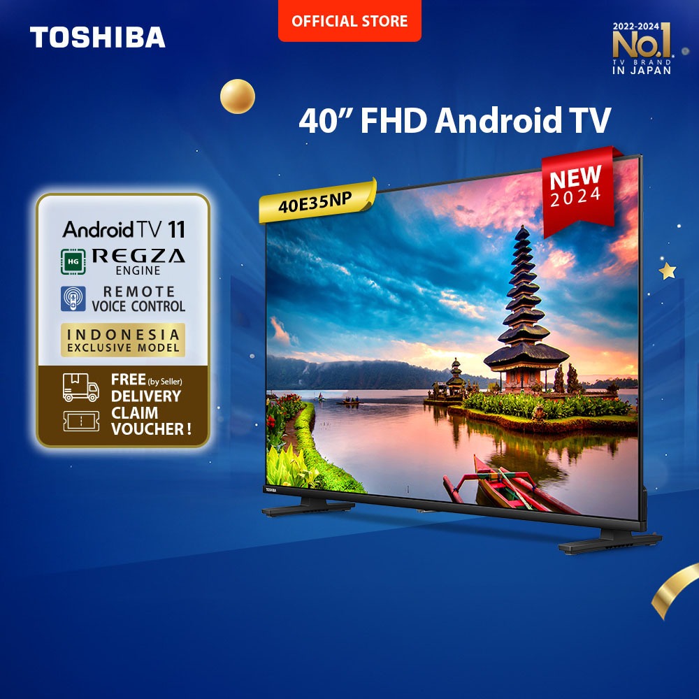 [SPESIAL UNTUK INDONESIA] [KHUSUS ONLINE] [FREE ONGKIR JABODETABEK] Toshiba TV 40" FHD Android TV - 