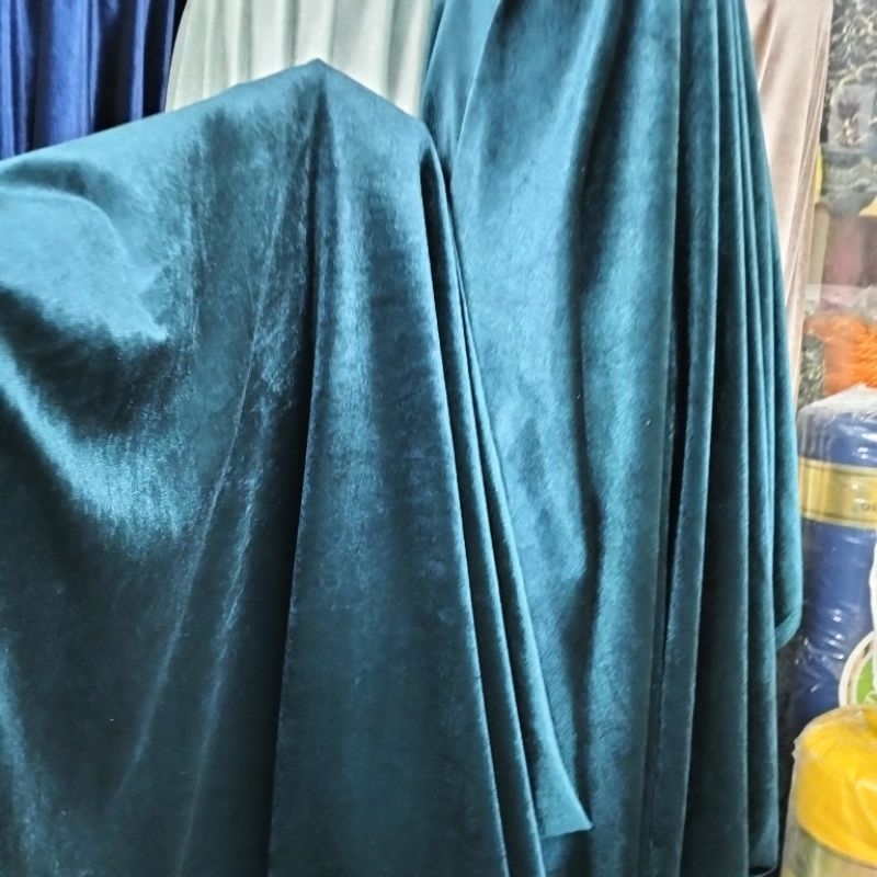 bahan kain bludru Velvet original/kain bludru Velvet Stretch meteran