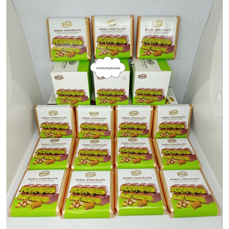 

Coklat Bolci dubai cikolata pistachio dan hazelnut 100gr