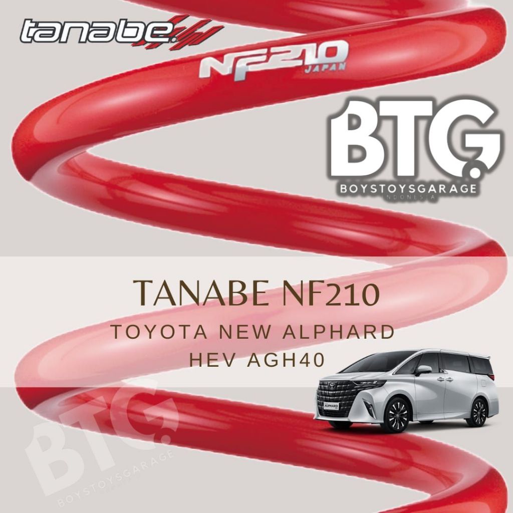 Per Tanabe Toyota Alphard Vellfire AGH40 Hybrid Per Ceper Tanabe NF210 Lowering Kit