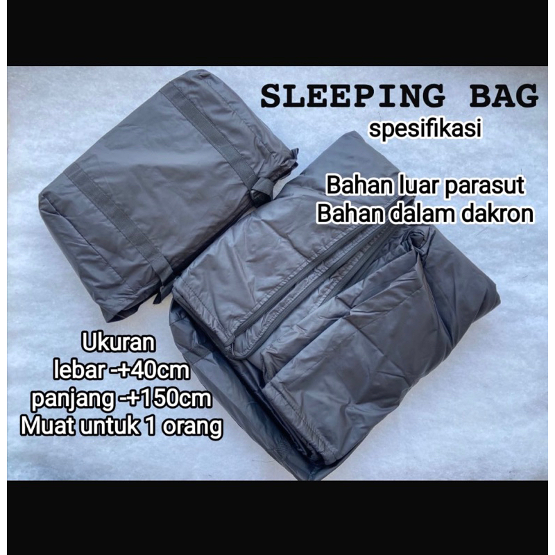 SLEEPING BAG KASUR CAMPING PARASUT WATERPROOF KANTUNG TIDUR OUTDOOR KEMPING