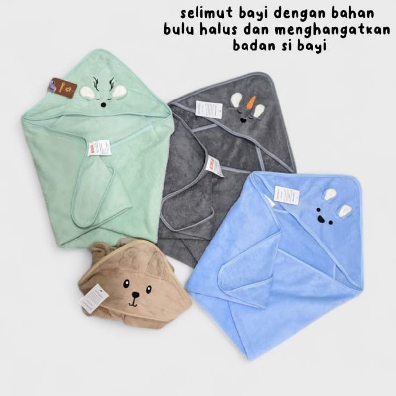 selimut bayi bulu/bedong bayi bulu blanket/selimut bayi