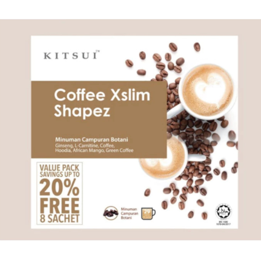 Kitsui Coffee Xslim Shapez - Mocha Flavour 27's + 8's x 15gm