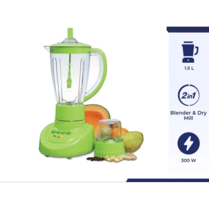 Blender Miyako BL-151 PF/AP | Blender Plastik Miyako BL 151 PF/AP - Blender 2in1 Miyako BL151PF/AP