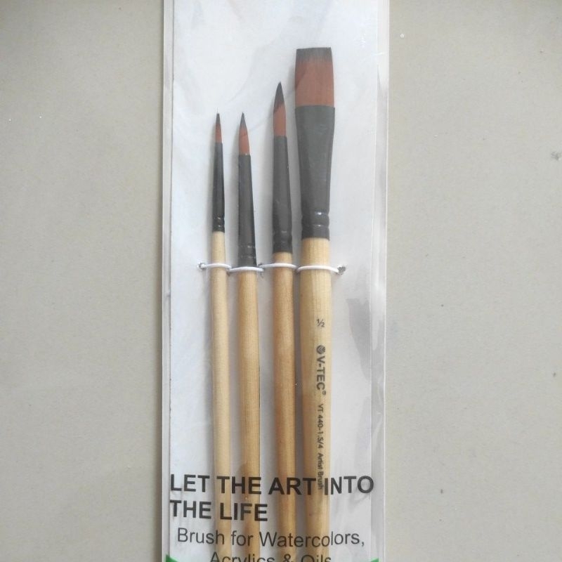 

Kuas lukis V-tec Type VT-440-1 isi 4 / Kuas Lukis / Artist Brushes