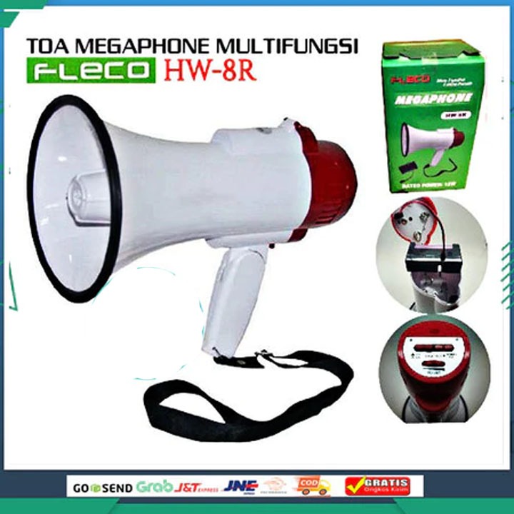 TOA / SPEAKER TOA / MEGAPHONE FLECO HW-8R RECHARGEABLE/PENGERAS SUARA/UNTUK MEREKAM SUARA PROMO