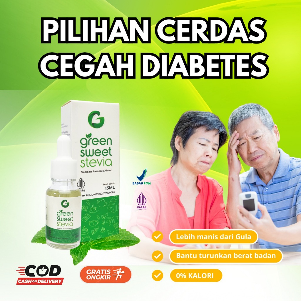 

Green Sweet Stevia Pemanis Alami Pengganti Gula Rendah Kalori-Ekstrak Daun Stevia