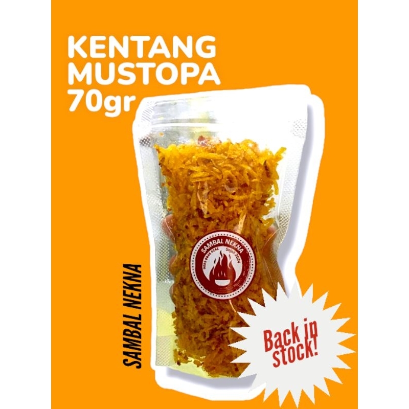 

Kentang Mustofa/keripik Mustopa/kentang Mustopa/pedas gurih manis/berat 70gr