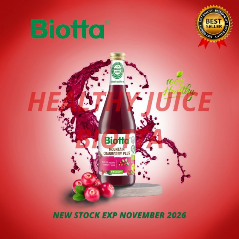 

Biotta - Wild Mountain Cranberry Juice 500ml (100% Alami dan Dijamin Asli)