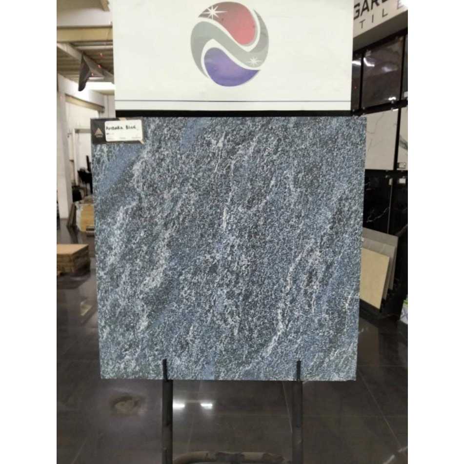 GRANIT LANTAI BIRU PERMUKAAN KASAR UKURAN 60X60 | ARNA AMBARA BLUE EXP 60X60