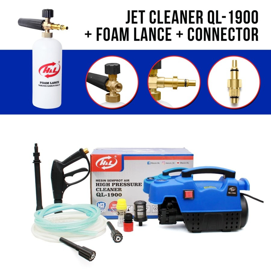 Jet Cleaner QL 1900 + Foam Lance + Connector QL 1900
