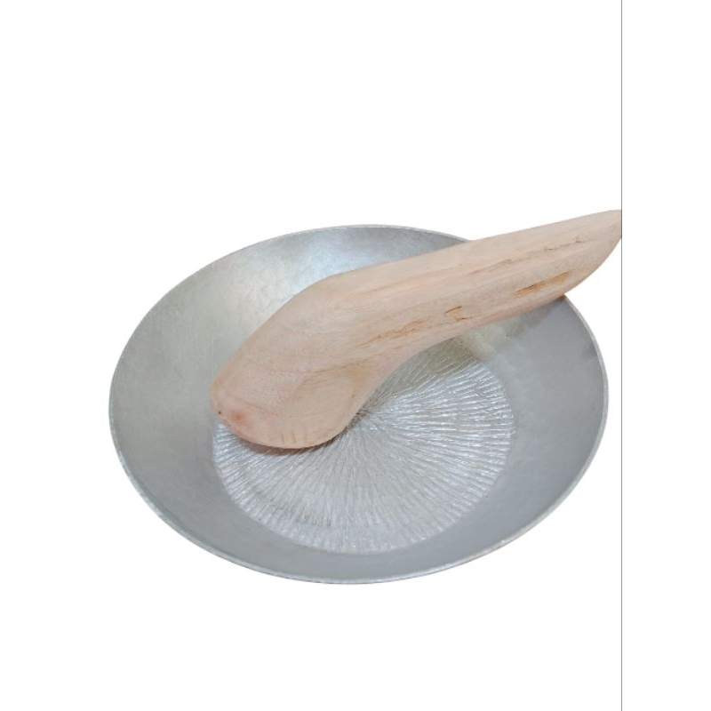 cobek alumunium+ulekan kayu khas garut