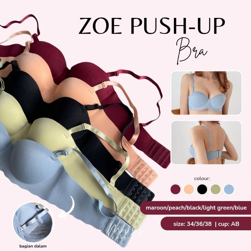 Missoutfit - ZOE PUSH UP BRA | Bra wanita| Push up bra | Bra tanpa kawat | Seamless bra