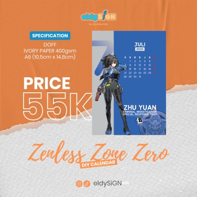 

Kalender A6 Unik 2025 Estetik. Bisa jadi Souvenir dan Dekorasi. Zenless Zone Zero