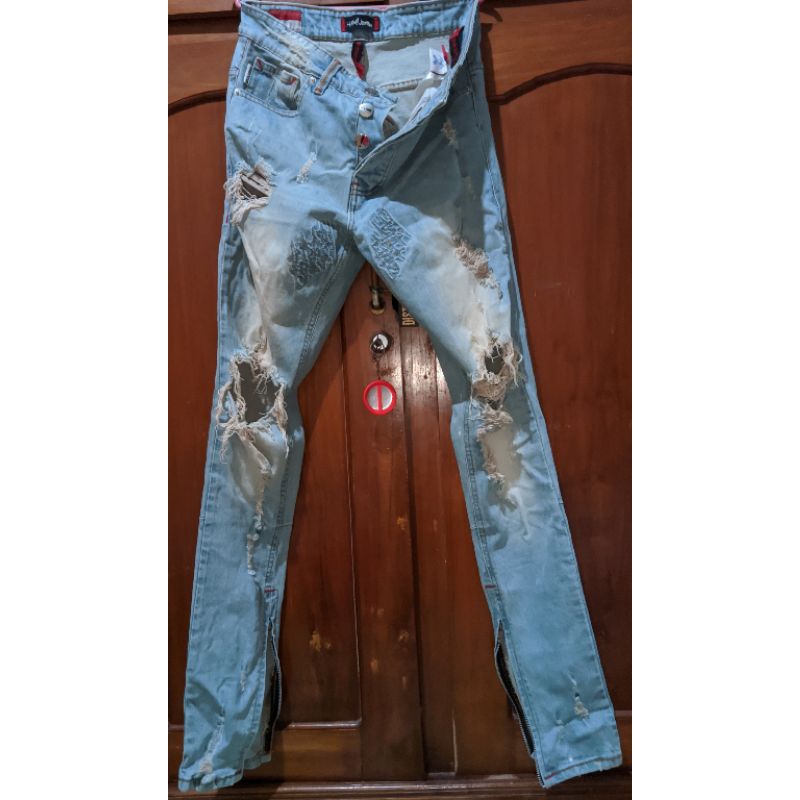 jeans by HAMJeansku denimitup seri M1 cream blue sz 28