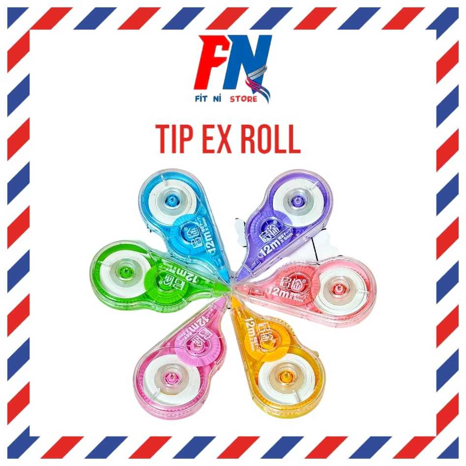 

Tipe-X Roll / Correction Tape / Penghapus Pulpen TipeX Kertas Pita Koreksi Polos Gulungan Tidak Mudah Robek Alat Hapus Tulisan Pen Pena Perlengkapan Alat Tulis Kantor Sekolah Anak Remaja SD SMP SMA