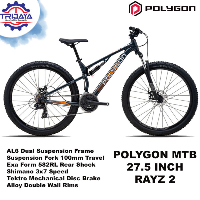 Polygon Rayz 2 [27.5 Inch] Sepeda MTB Dual Suspensi