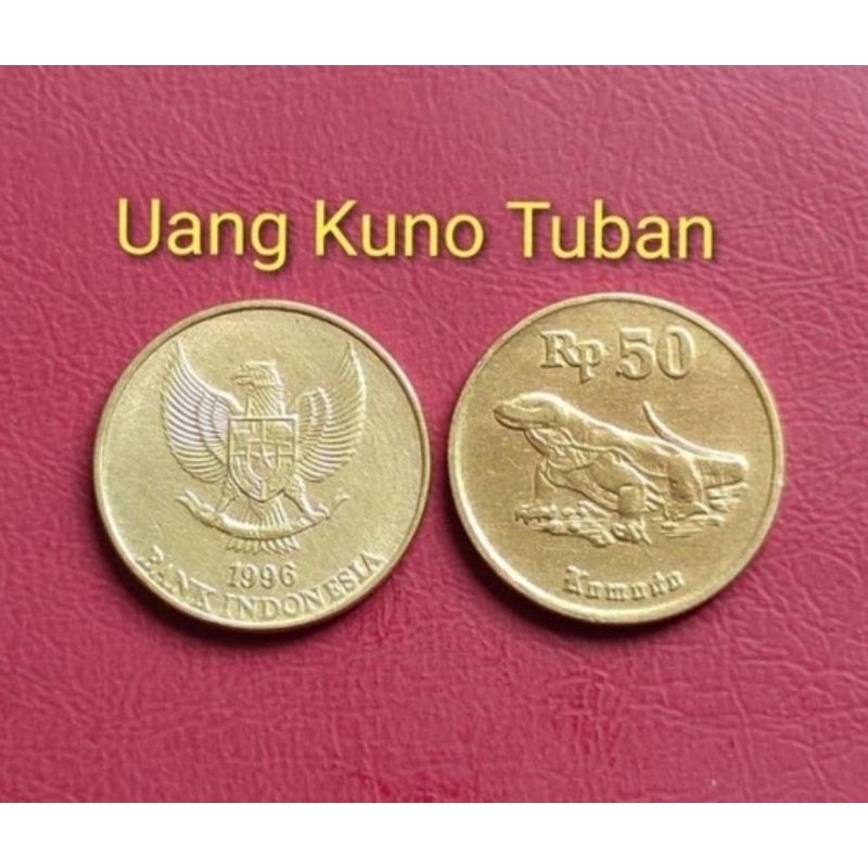 uangkuno Koin 50 rupiah komodo