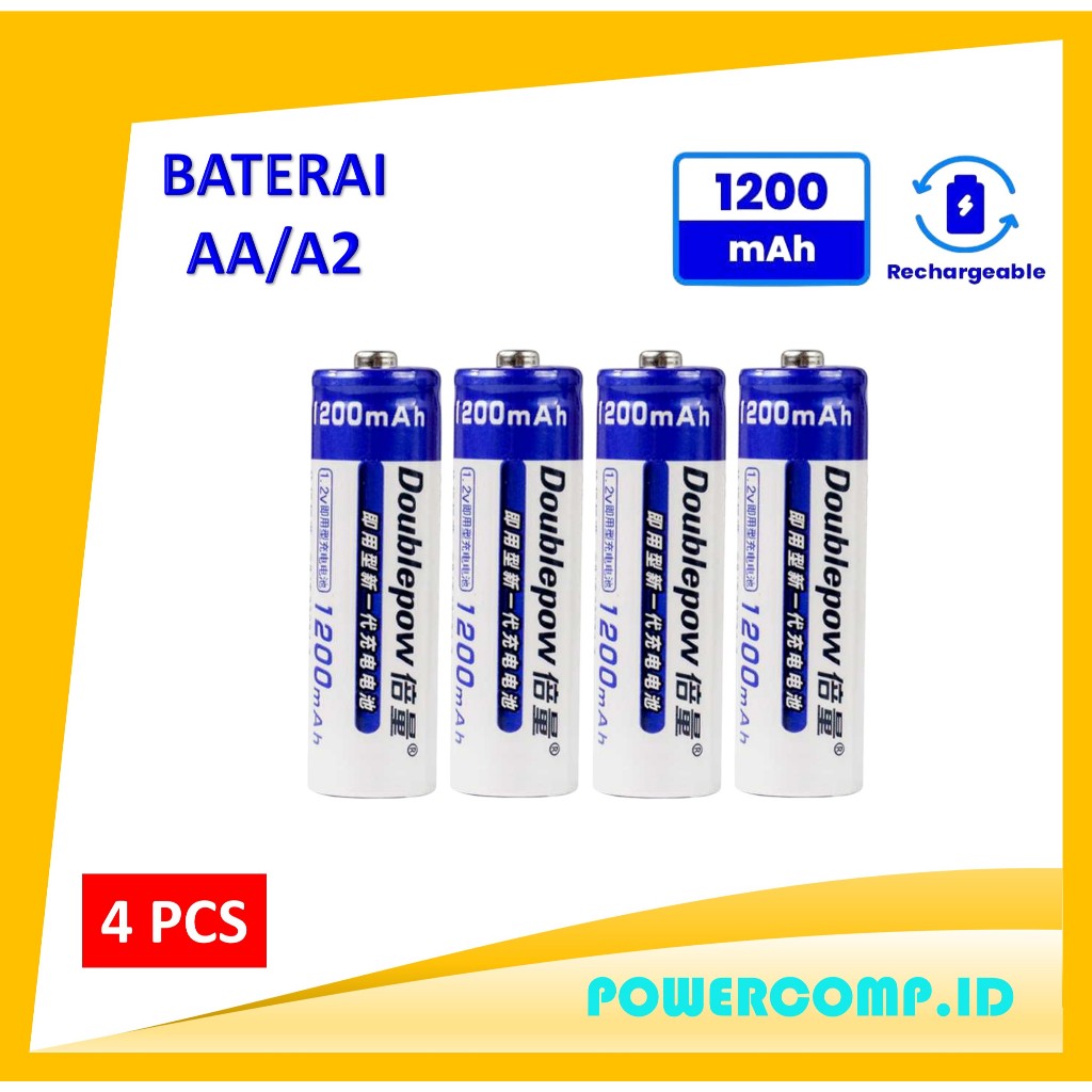 Doublepow Baterai Cas? Baterai Recharger AA Baterai A2 Charger Batre AA Bisa Di Cas Baterai Cas AA 1