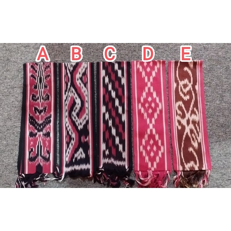 Syal Tenun Ethnic L12 Motif Dayak Sintang Serwak Kalimantan Toraja Sumba Ntt Lombok Bali