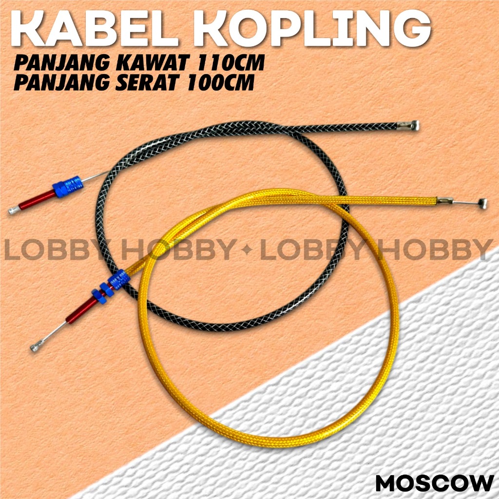 KAWAT TALI KABEL KOPLING SERAT KARBON harga ( SATUAN ) PANJANG 110 CM PNP universal SEMUA MOTOR BEBE