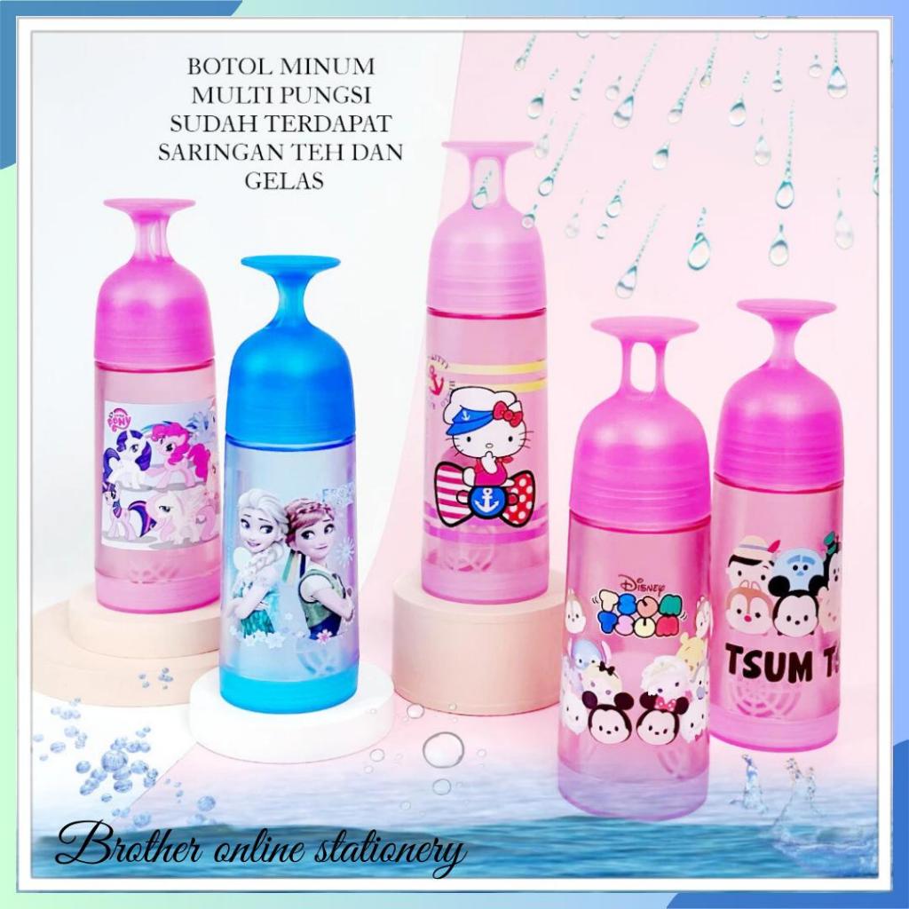 BOS Botol Minum Saringan Teh + Gelas/Botol 2 in 1/Saringan Teh/Botol Serbaguna