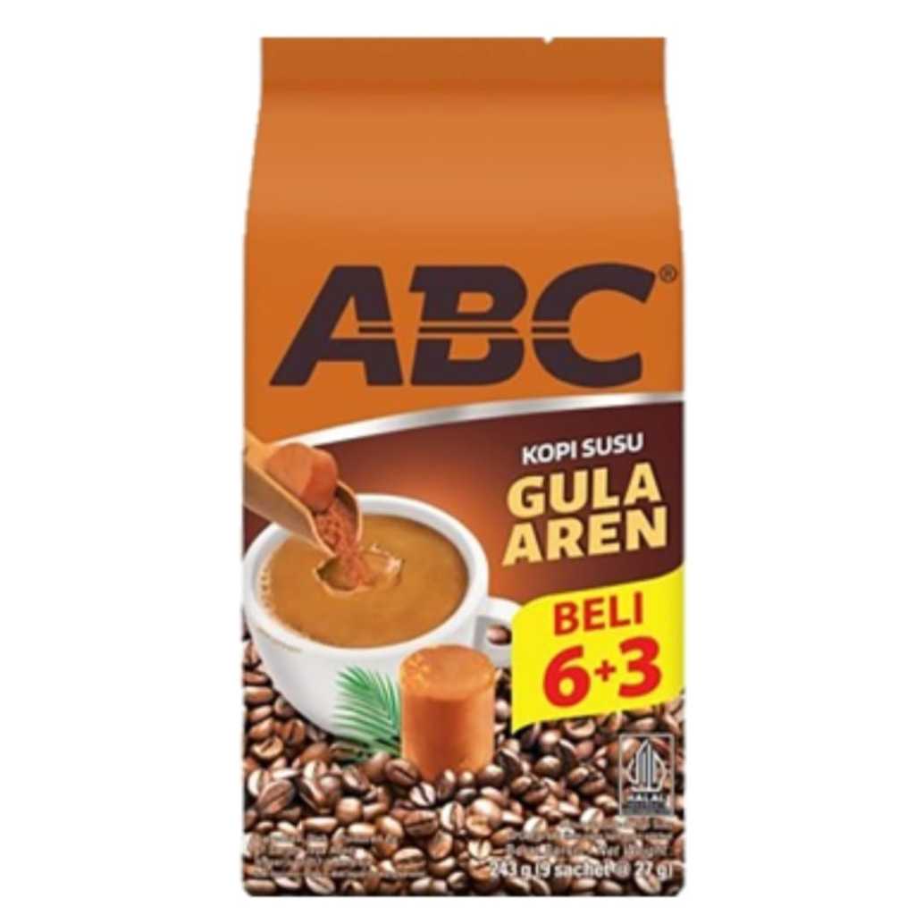 

Abc kopi susu gula aren @ 9 sachet 27gr