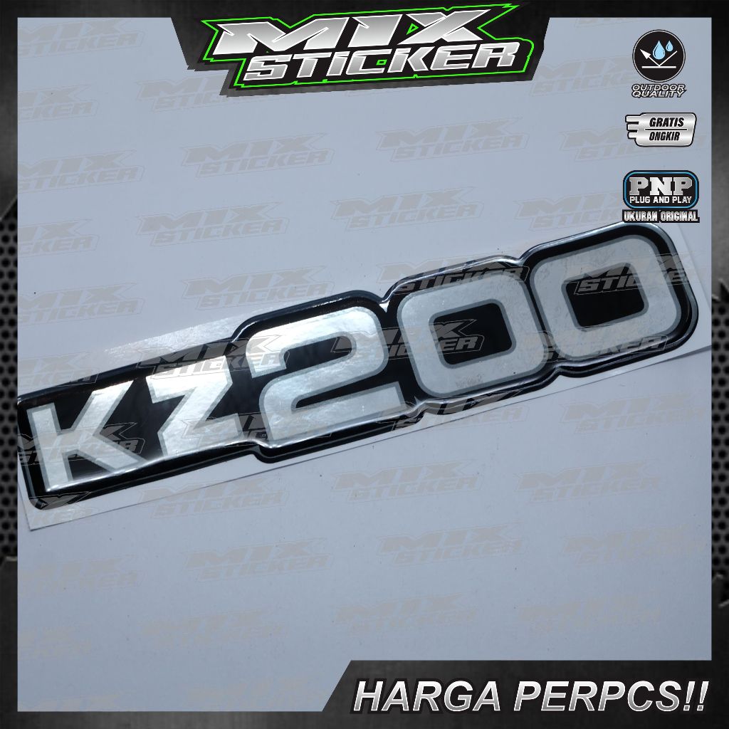Emblem timbul kawasaki kz 200 / emblem binter merzy kz200 / emblem box aki kz200