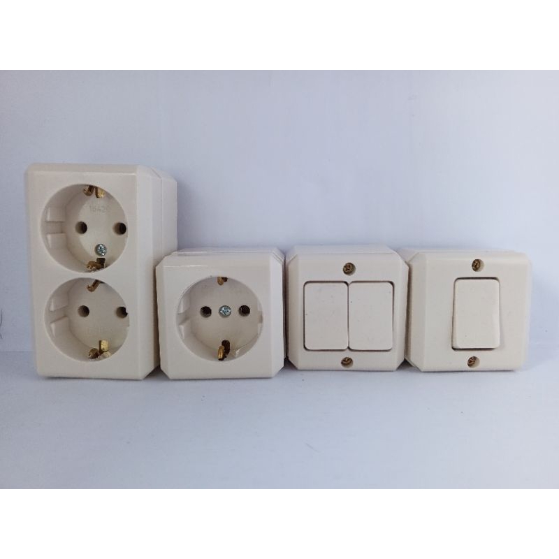 BROCO Saklar atau Stop Kontak Tempel Tembok / Dinding