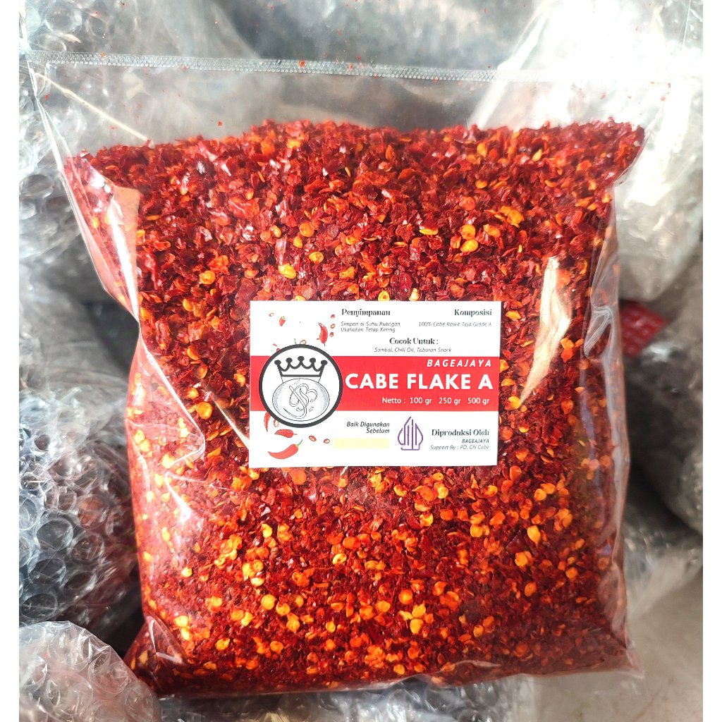

Cabe Flake Super Pedas Chili Oil Grade A 500 gr
