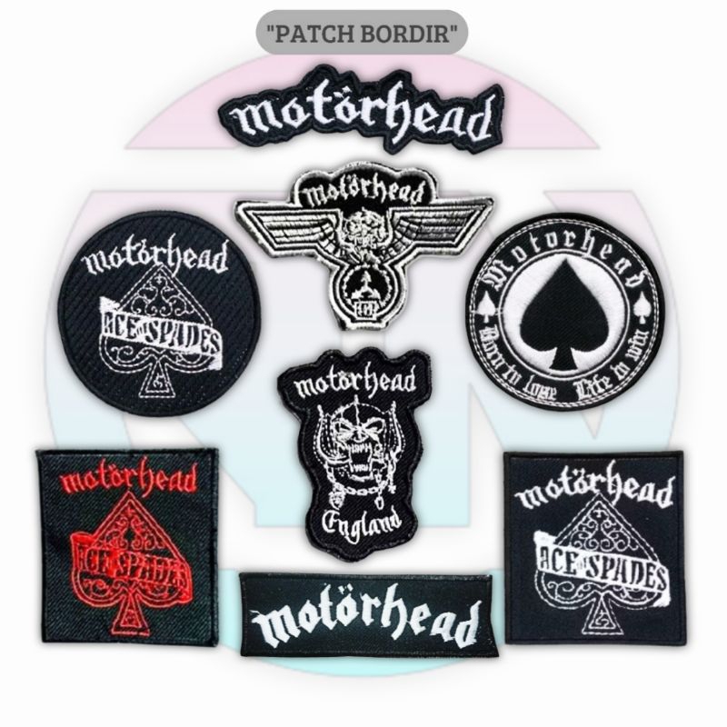 Emblem Patch Jahit Bordir Band MOTORHEAD Logo Iron Patch Bordir Aksesoris Emblem Band Bordir Terlari