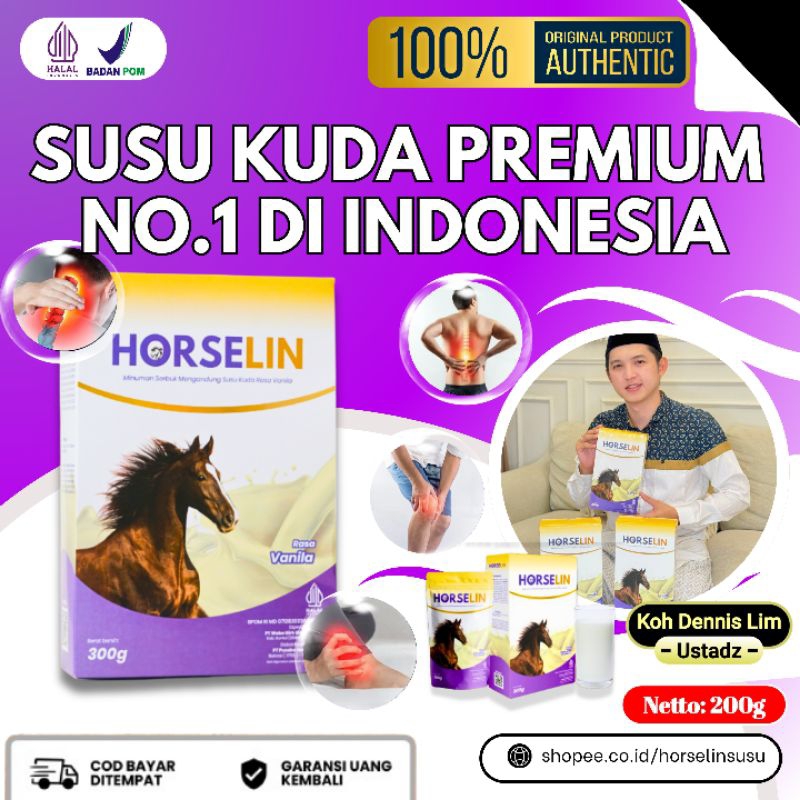 

Horselin Susu Kuda Liar Premium Asli Sumbawa Atasi Nyeri Sendi Tulang Asam Urat Original 200gr 1 BOX