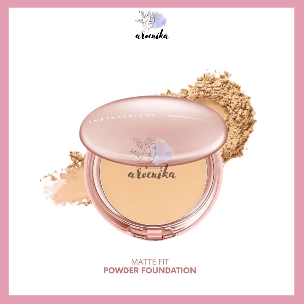 [AROENIKA] INSTAPERFECT MATTE FIT Powder Foundation Bedak Padat Wardah