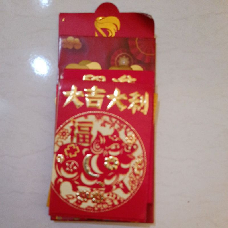 

(Take All) 10 pcs Paket Set Angpao/Amplop/Angpau Merah Random Imlek/Nikah