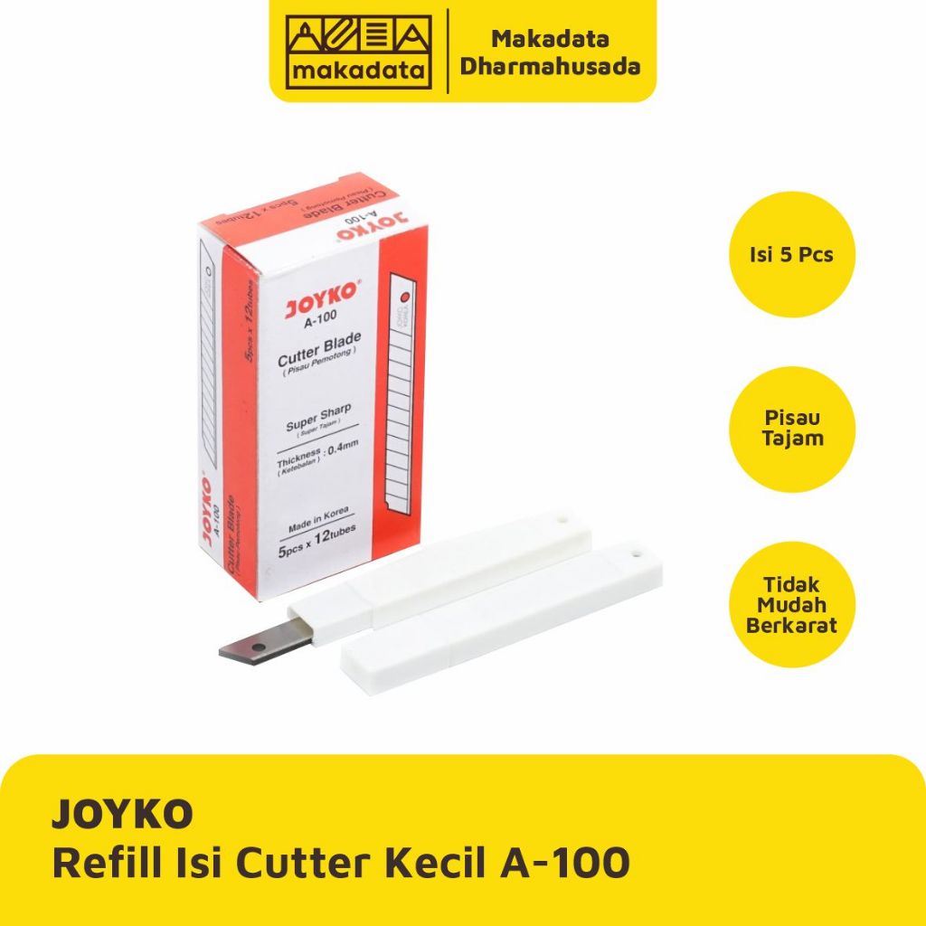 

REFILL | ISI CUTTER KECIL JOYKO A-100 ( 1 PCS )