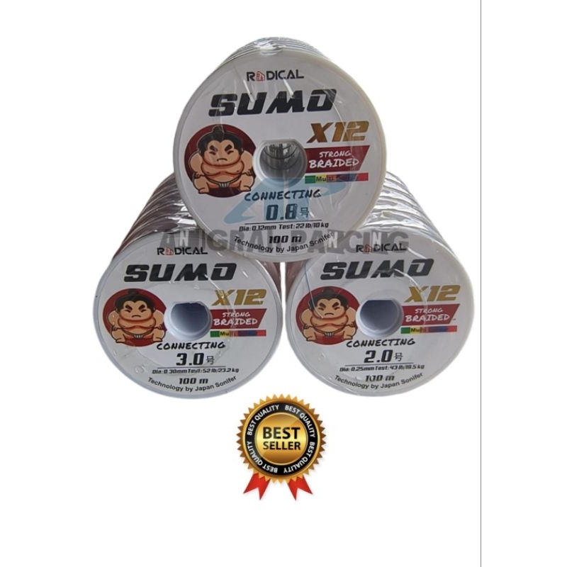 SENAR PE RADICAL SUMO X12 MULTICOLOUR MURAHHH