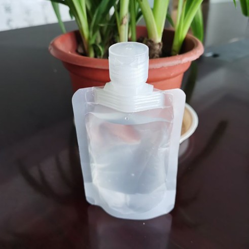 MMB -  PC003 -  Pouch Plastik Fliptop Kecil Lipat Botol Refill Tempat Sabun Cair Shampo Mini Travel 