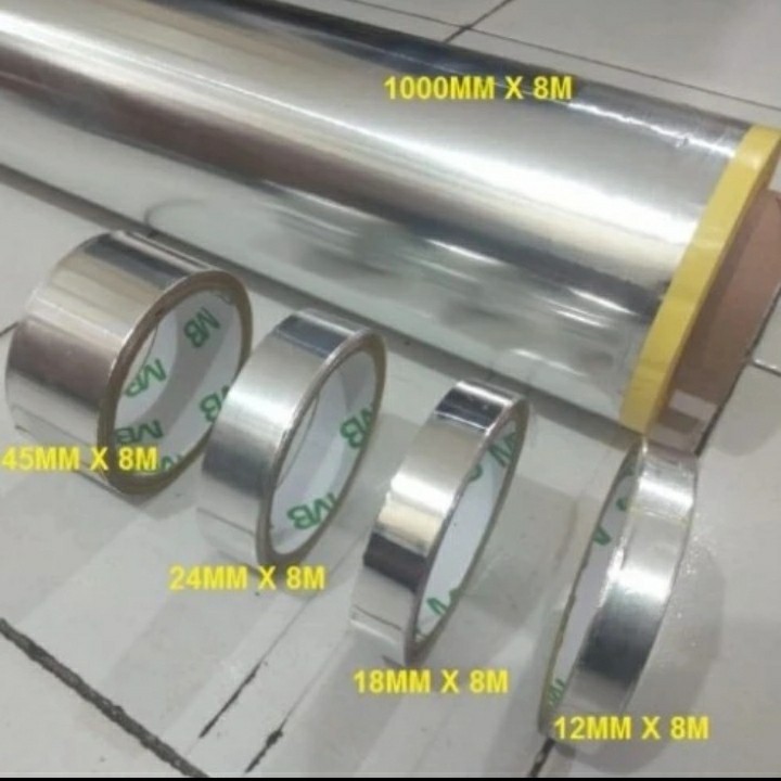 lakban aluminium foil tape panas-Aluminium foil Tape Tahan Panas